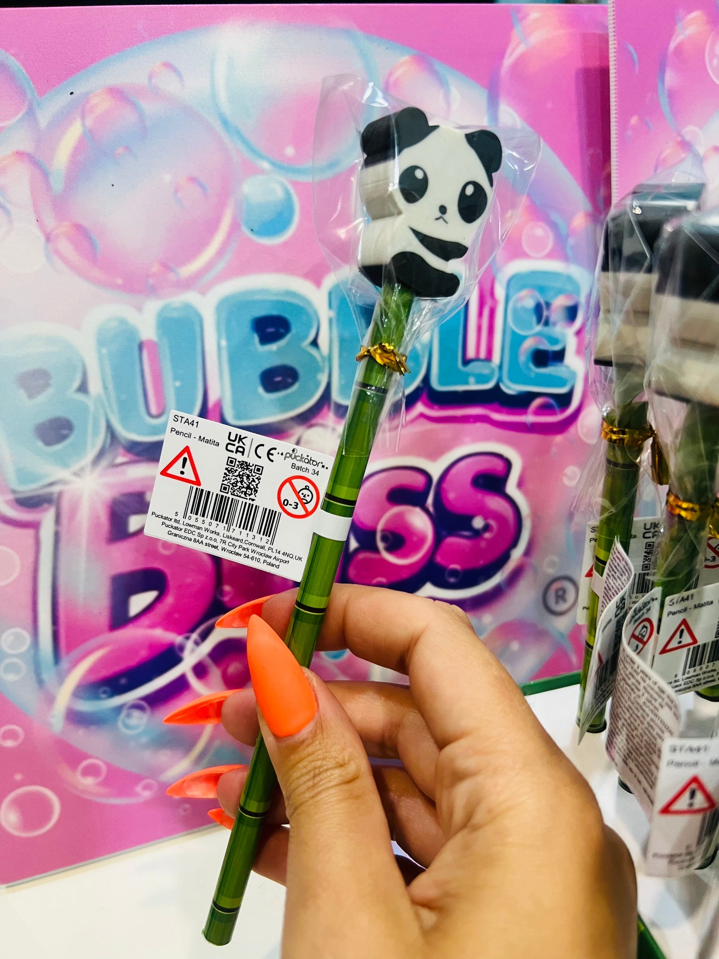 Lápis e borracha Urso Panda