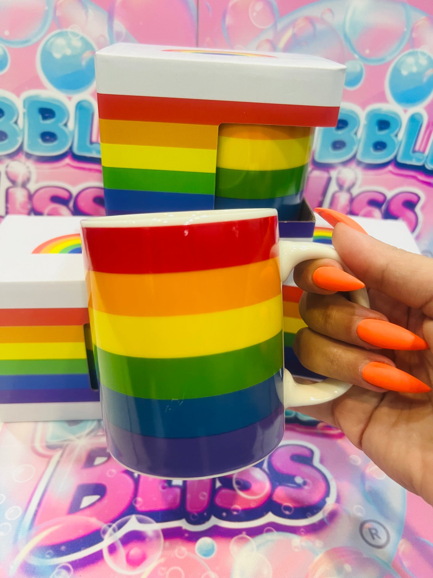 Caneca Porcelana Arco Íris