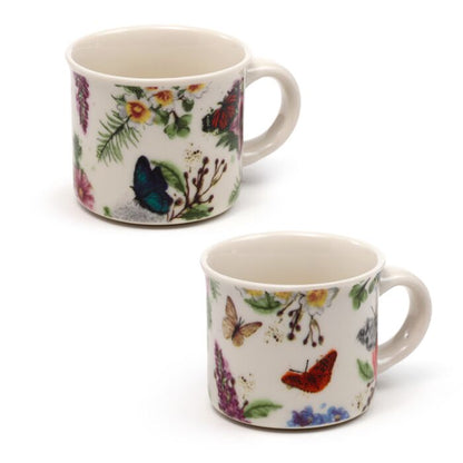 Set 2 Chavenas de Café de Porcelana Butterfly