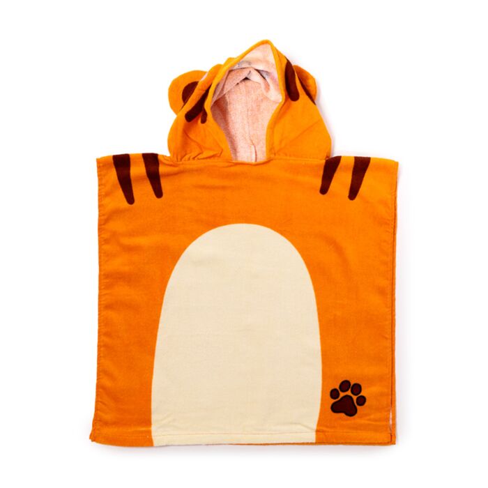 Toalha Infantil com Capuz Alfie Tigre 100% Algodão