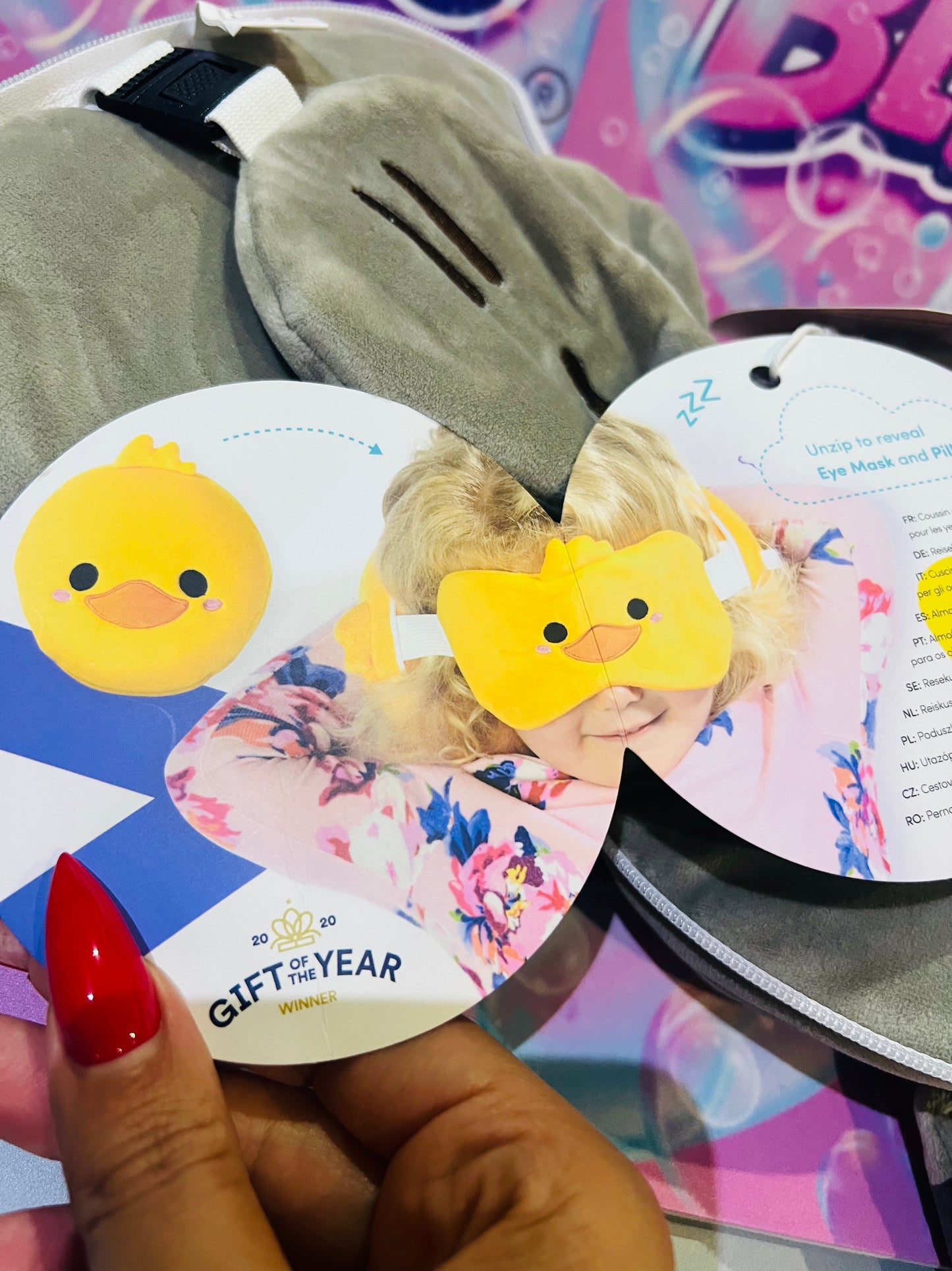 PELUCHE ALMOFADA-MÁSCARA MIAU