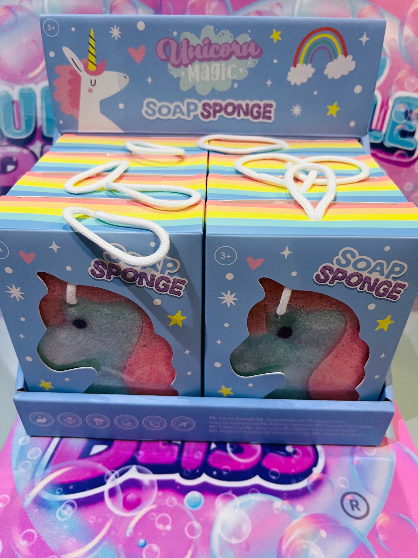 ESPONJA DE BANHO UNICORN MAGIC COM SABÃO
