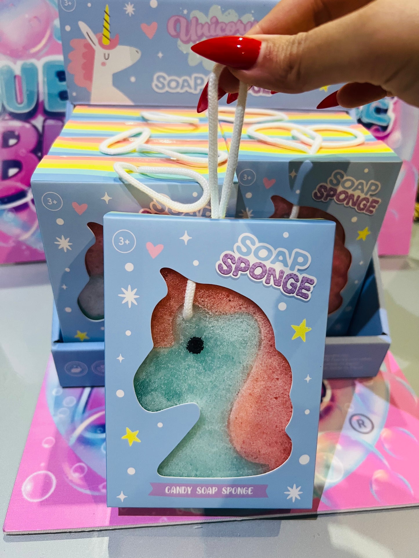 ESPONJA DE BANHO UNICORN MAGIC COM SABÃO