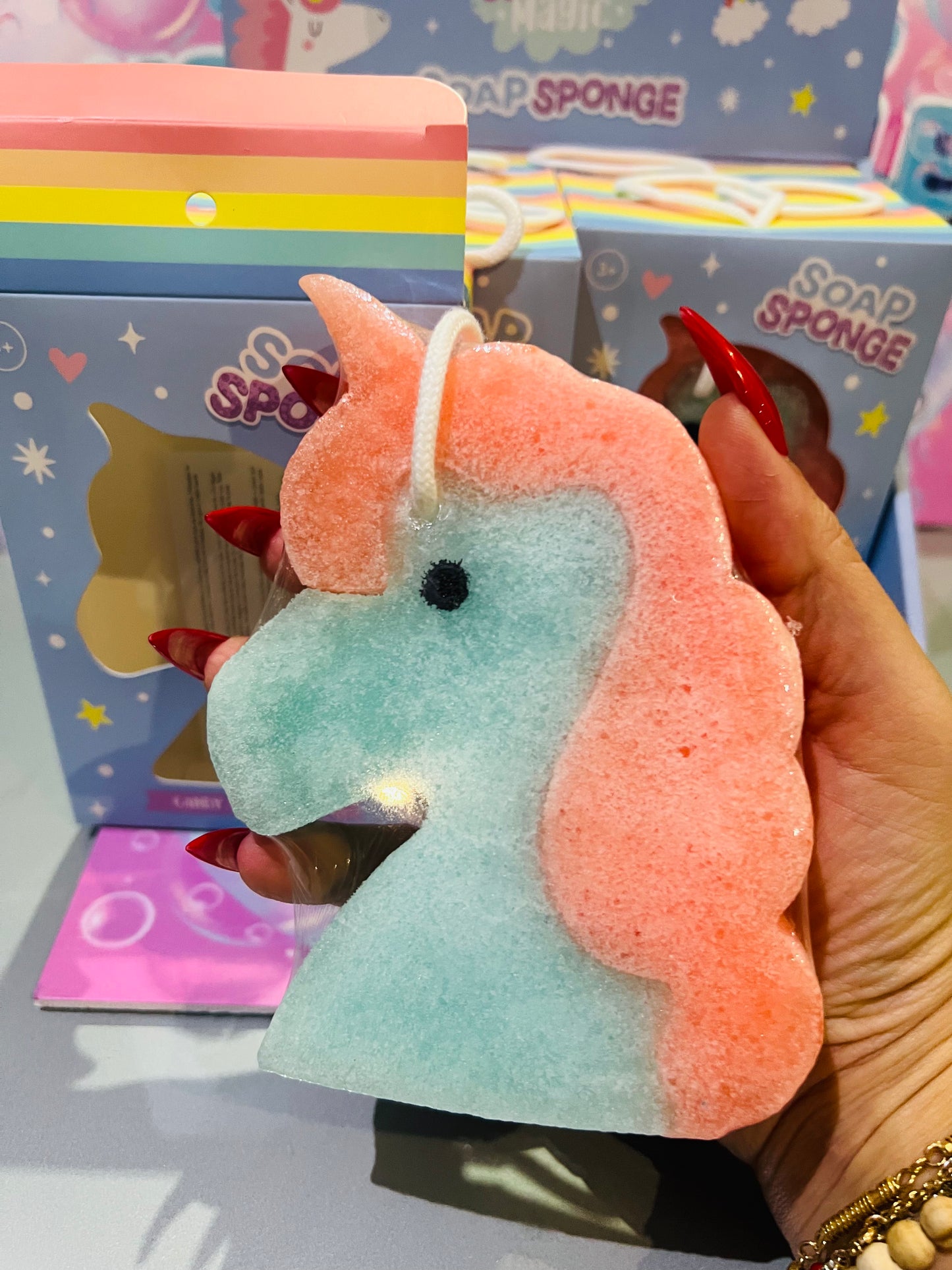 ESPONJA DE BANHO UNICORN MAGIC COM SABÃO