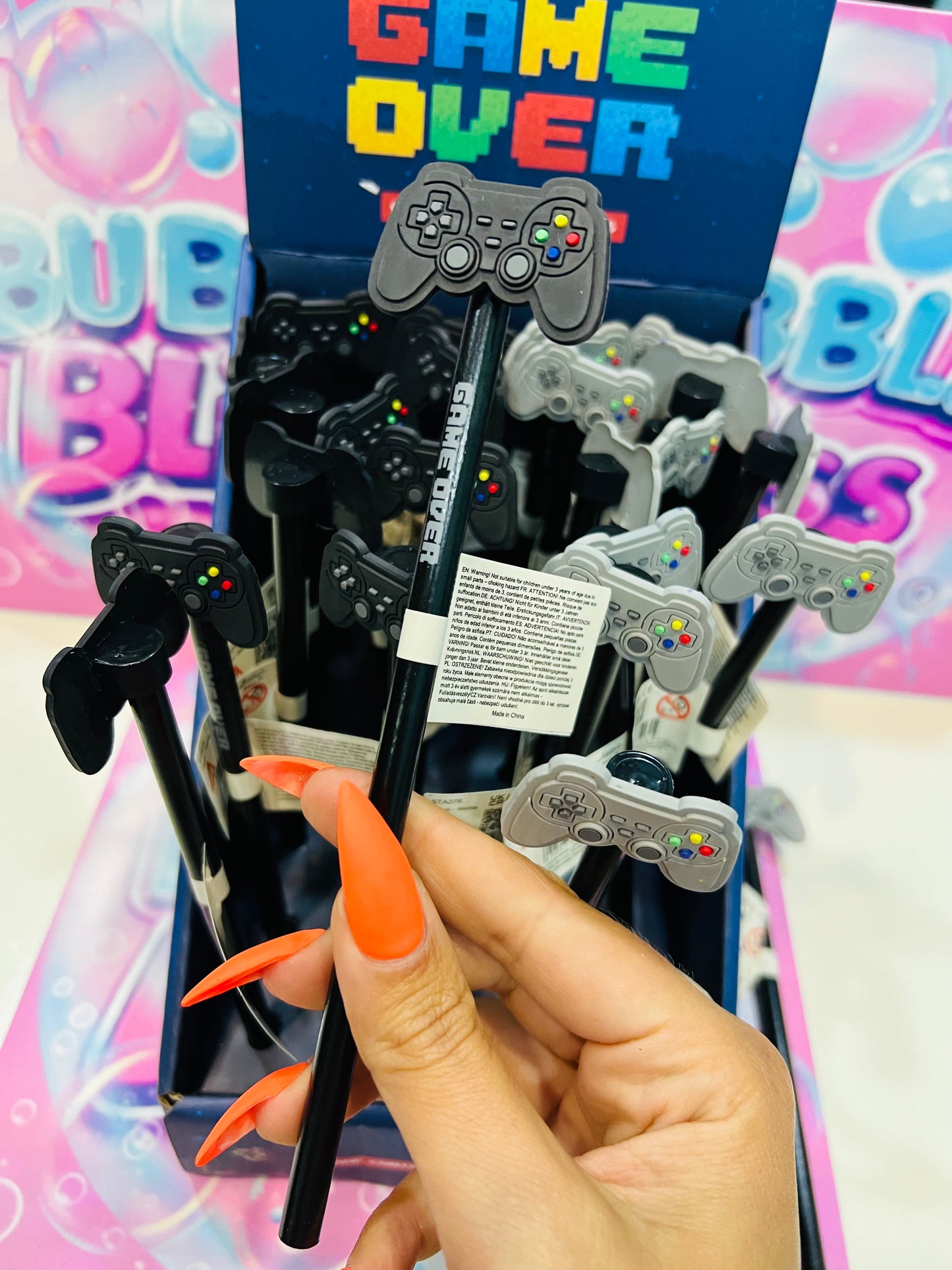 Lápis Game Over com topo PVC