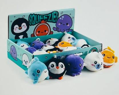 Porta-Chaves de Peluche Adoramals Squeezies - Animais Marinhos