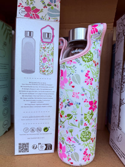 Garrafa de Vidro com Capa Floral