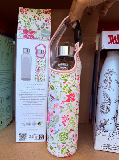 Garrafa de Vidro com Capa Floral