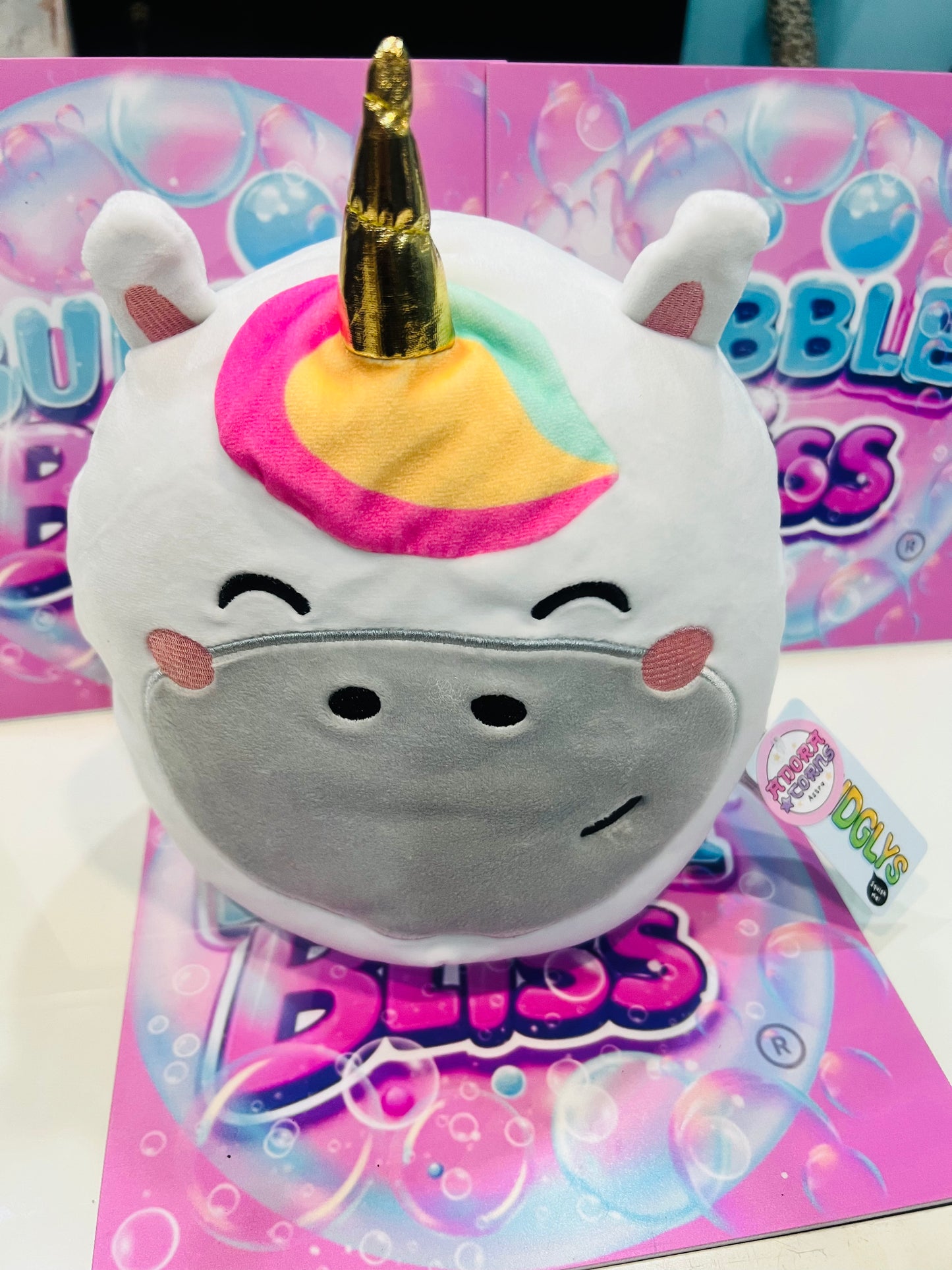 Peluche Fofinho Squidglys Astra o unicórnio - Adoracorns