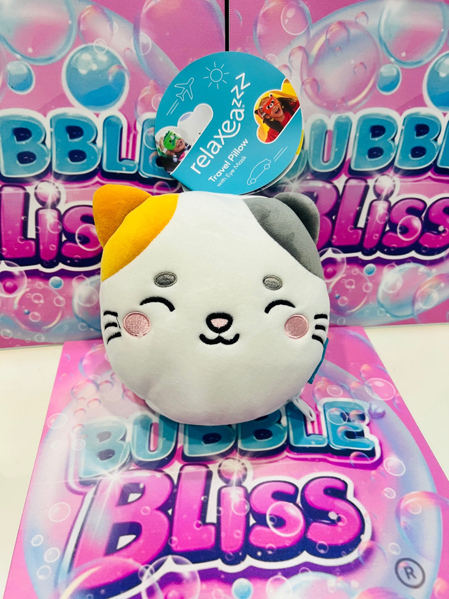 Almofada de Viagem e máscara para dormir Relaxe-Lola Lola a gata