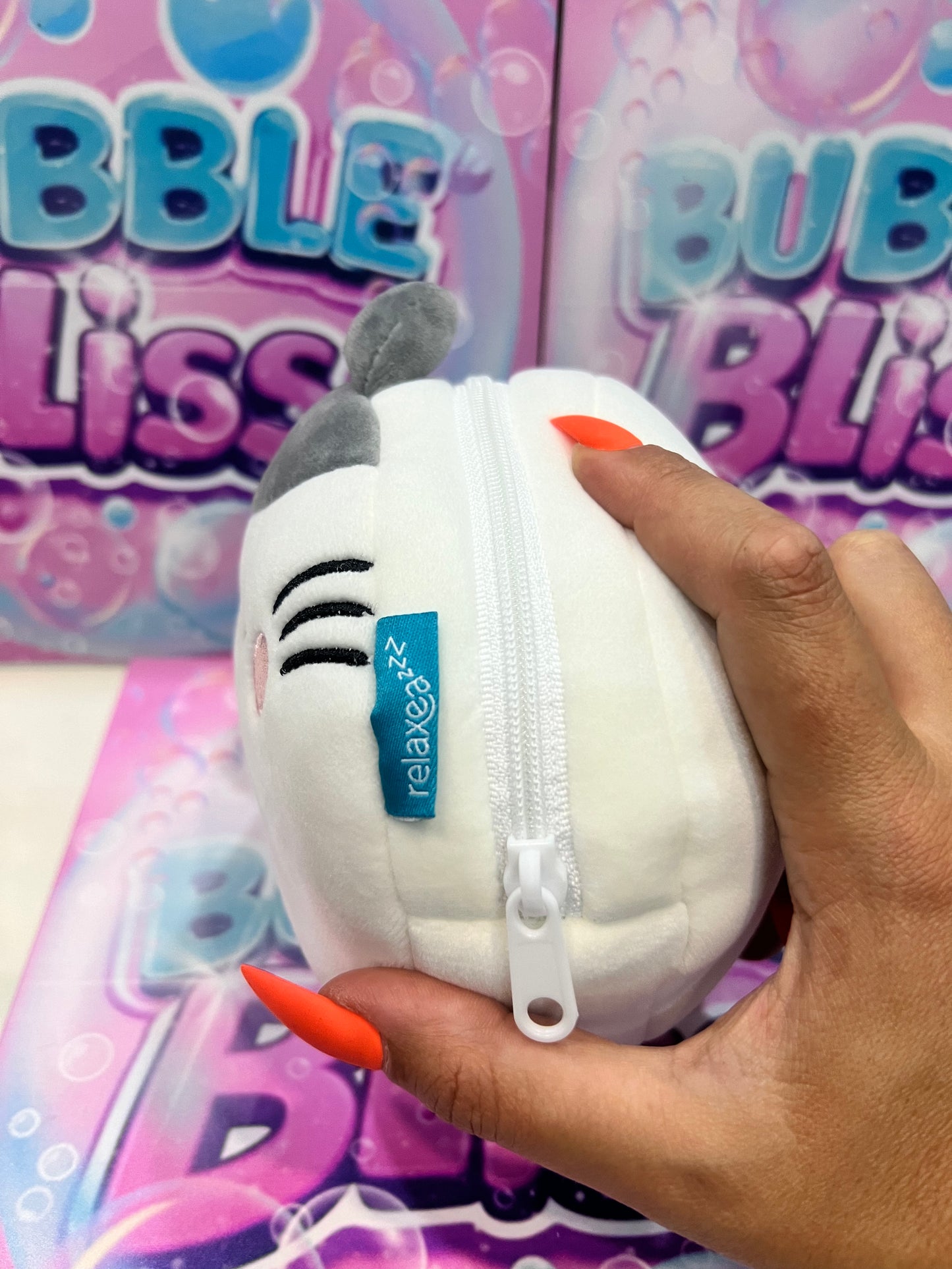 Almofada de Viagem e máscara para dormir Relaxe-Lola Lola a gata