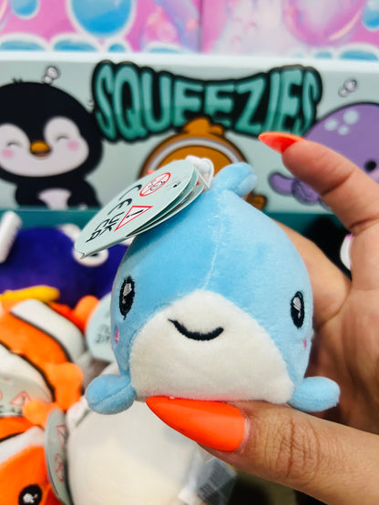 Porta-Chaves de Peluche Adoramals Squeezies - Animais Marinhos