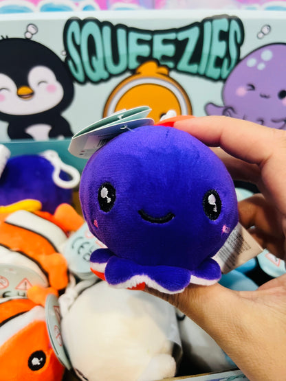 Porta-Chaves de Peluche Adoramals Squeezies - Animais Marinhos