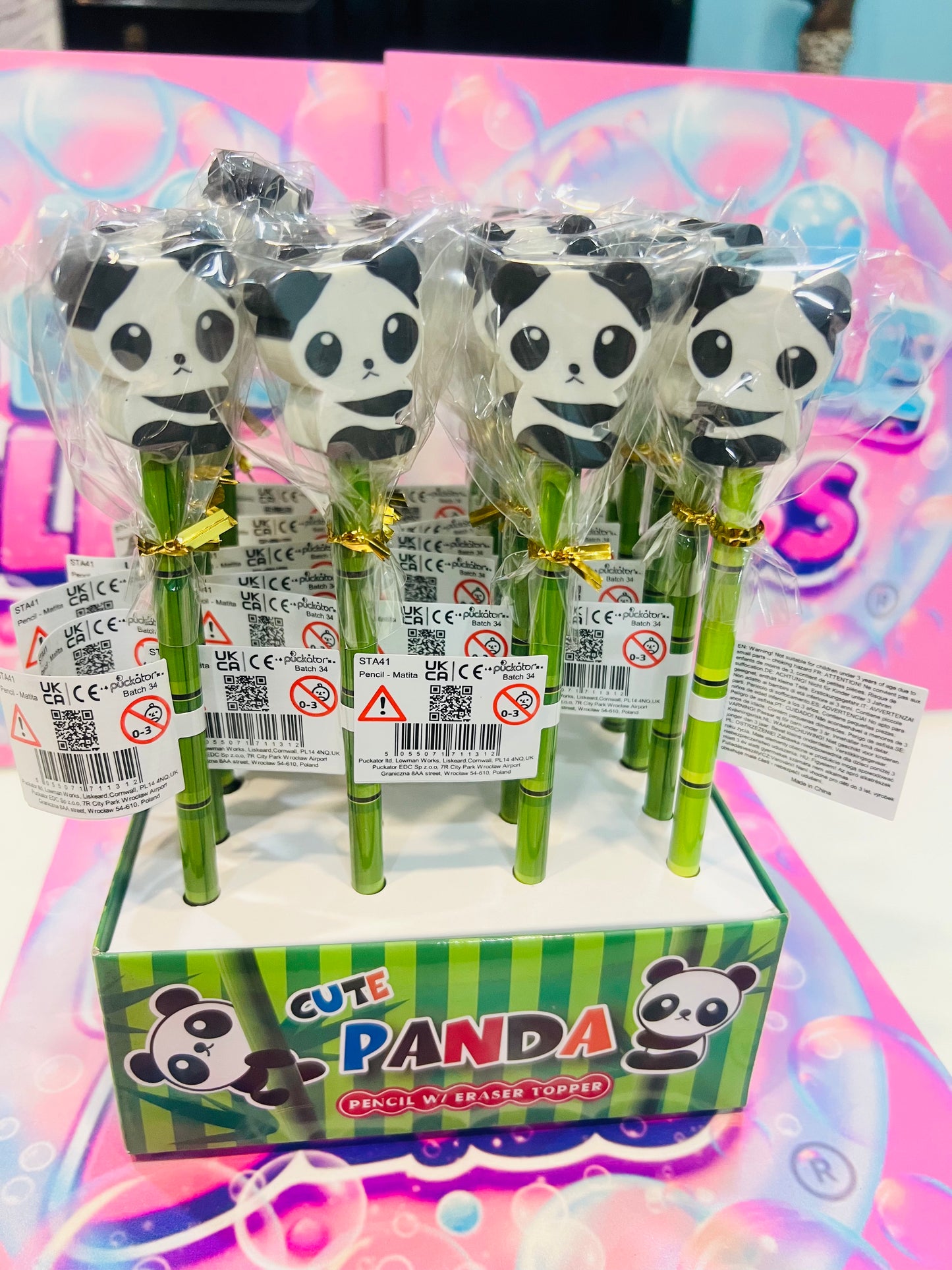 Lápis e borracha Urso Panda