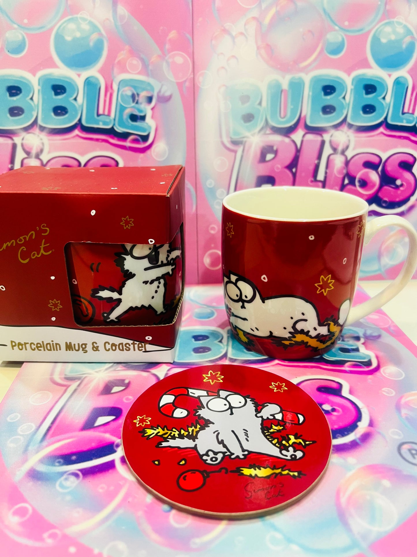 Caneca de Porcelana e Base - Simon's Cat