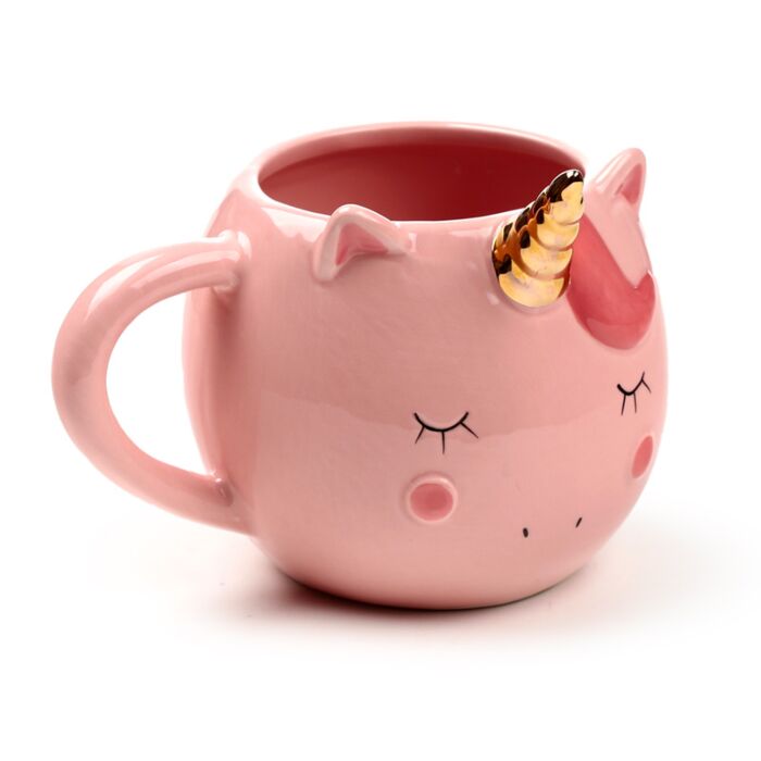 Caneca Cerâmica Unicórnio – Mar Encantado (Rosa ou Branco)