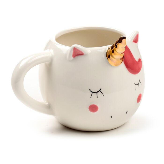 Caneca Cerâmica Unicórnio – Mar Encantado (Rosa ou Branco)