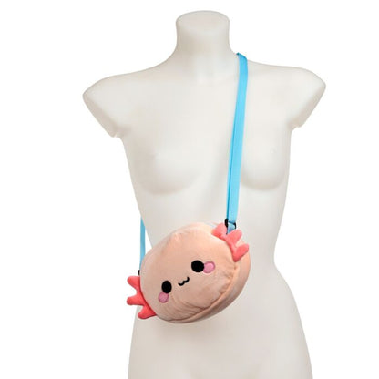 Bolsa de Tiracolo em Pelúcia Axolote Infantil – Adoramals Maddie Bolsa Infantil Fofa