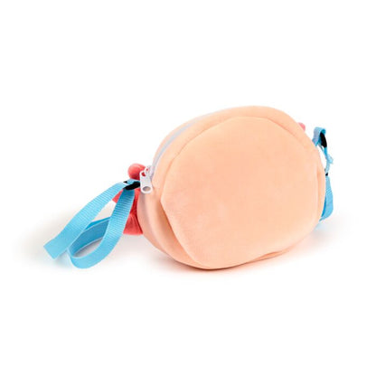 Bolsa de Tiracolo em Pelúcia Axolote Infantil – Adoramals Maddie Bolsa Infantil Fofa