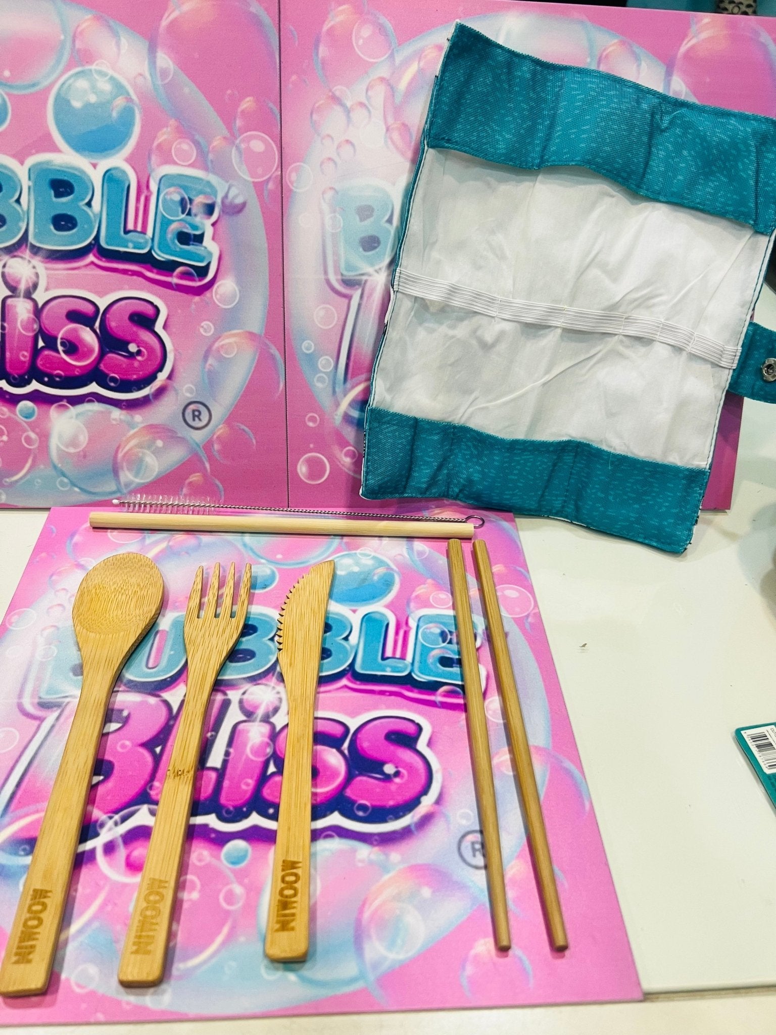 Conjunto Bamboo Talheres - Bubble Bliss