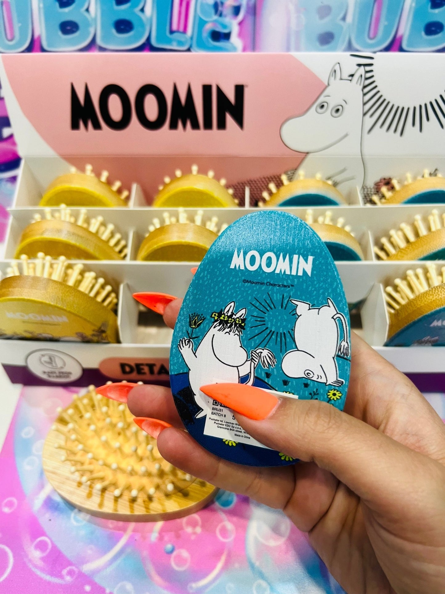 Escova de cabelo em Bambu - Bubble Bliss